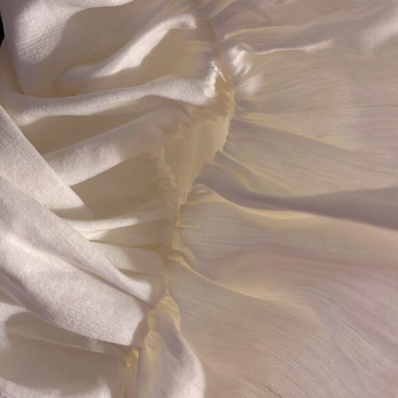 NWOT Zara Blogger’s Favorite Linen Blend Ruched Ruffled Tie Front Mini Dress - Picture 16 of 16